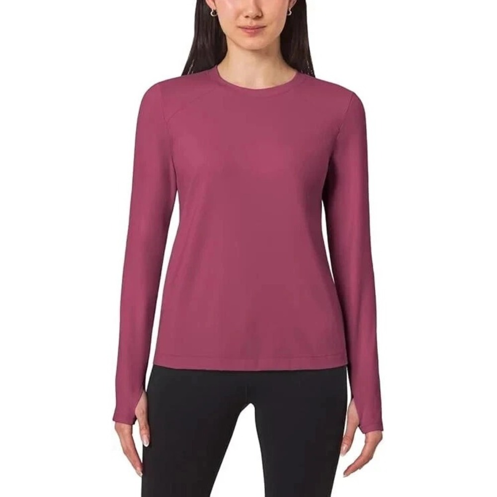 Mondetta Women's Performance Long Sleeve Active Top Thumb Holes‎ Raspberry SZ L